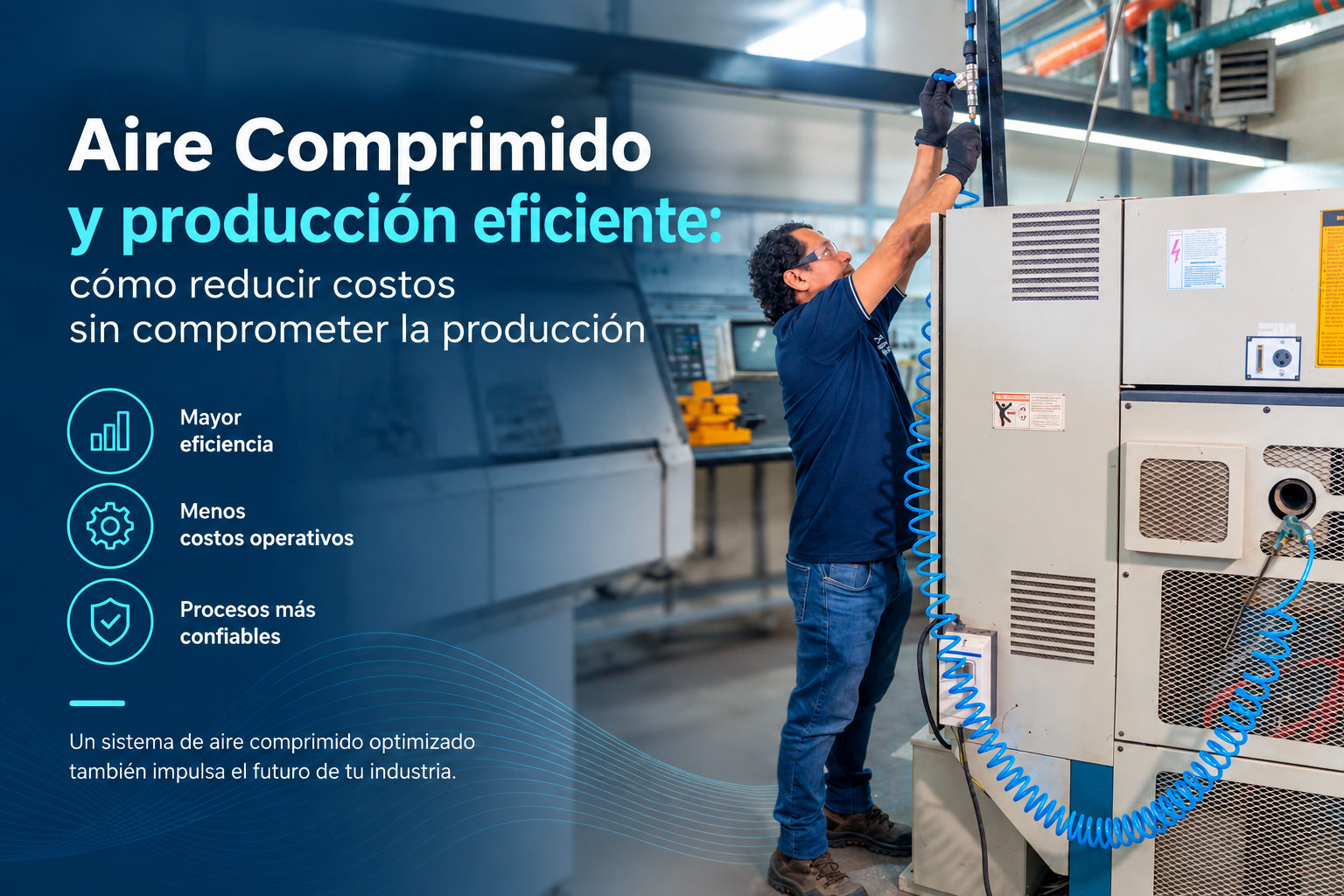 Aire Comprimido y producción eficiente: conocé cómo reducir costos, evitar pérdidas y optimizar tu instalación sin comprometer la producción.